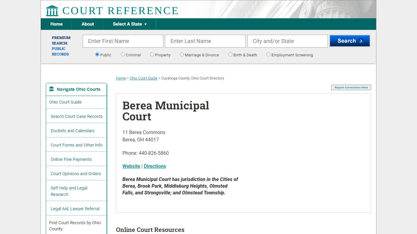 Berea Municipal Court - CourtReference.com